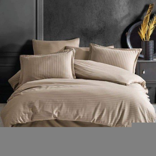 Açık Kahve Eco Saten Nevresim Takımı